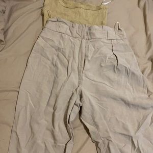 High waisted linen pants